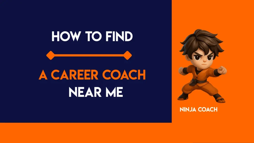 Business-minded individual using a laptop to search for a career coach near them in the UK.