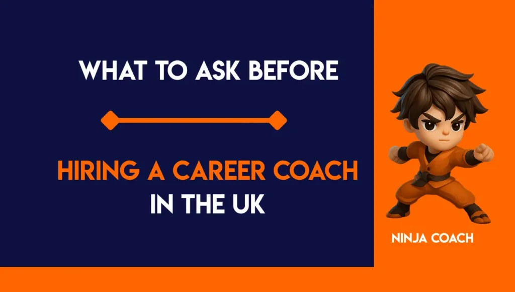 Professional UK-based career coach meeting with a client about their career transition.