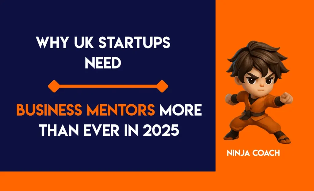 UK startup founder receiving guidance from an experienced business mentor in a modern office setting.