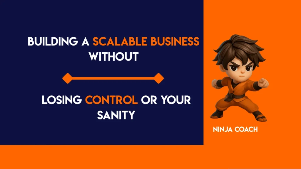 Business owner managing scalable growth with technology and teamwork