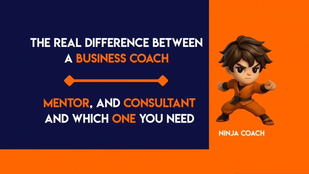 Business coach advising entrepreneur in office