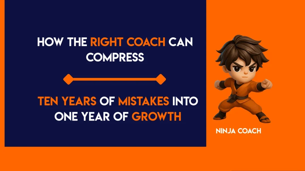 Entrepreneur working with a professional business coach to accelerate business growth and avoid costly mistakes