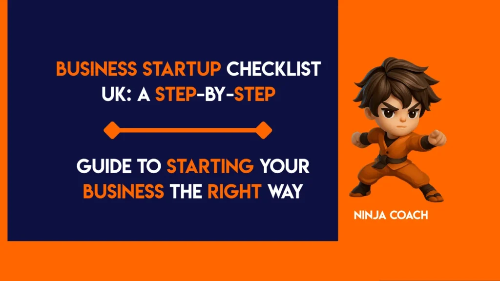 UK entrepreneur reviewing a business startup checklist while planning a new company