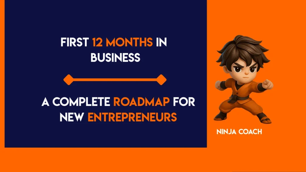 Entrepreneur planning the first 12 months in business growth