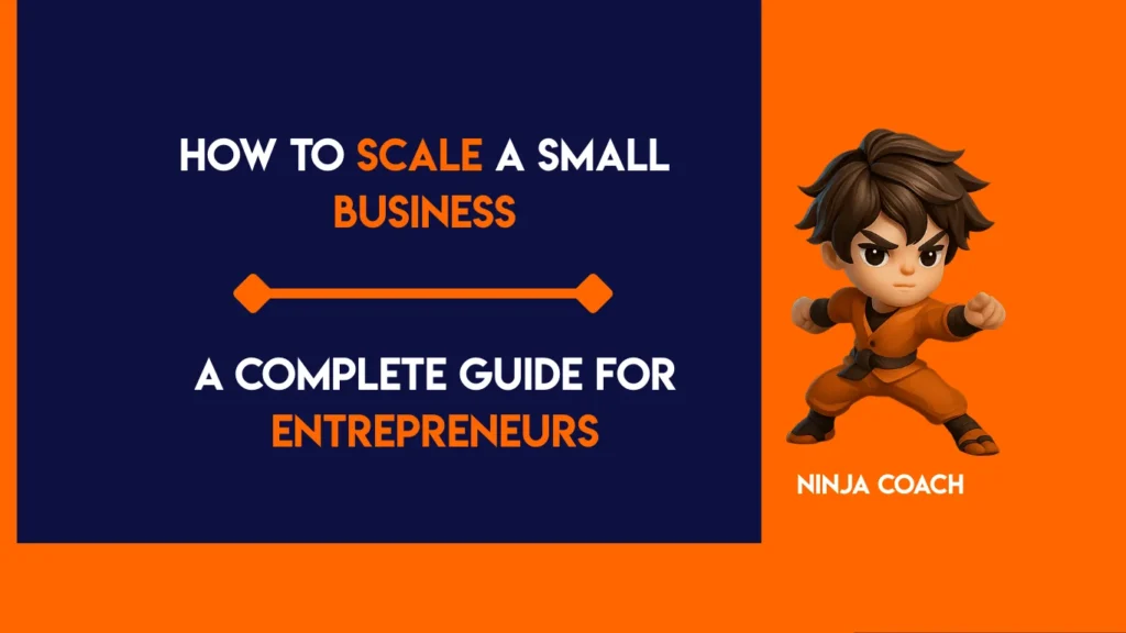 Entrepreneur planning how to scale a small business with team and systems