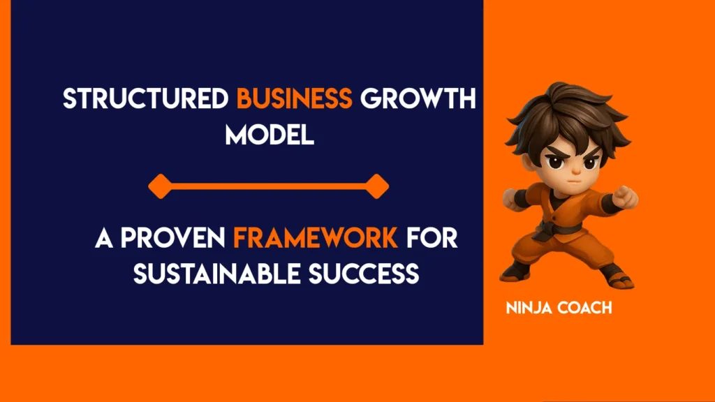Business owner applying a structured business growth model