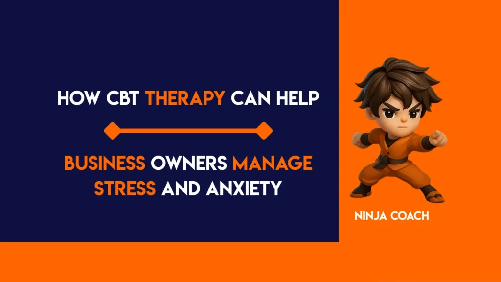 Business professional in CBT session discussing thoughts and stress management with therapist, improving clarity and decision making