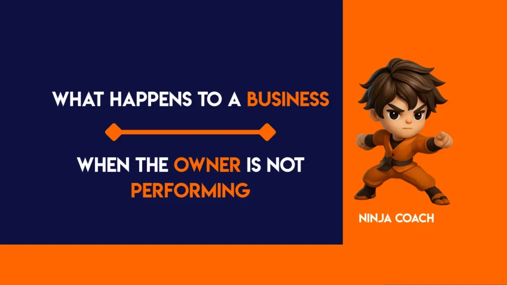Business owner under pressure leading a team, showing stress, responsibility, and how leadership performance impacts overall business outcomes