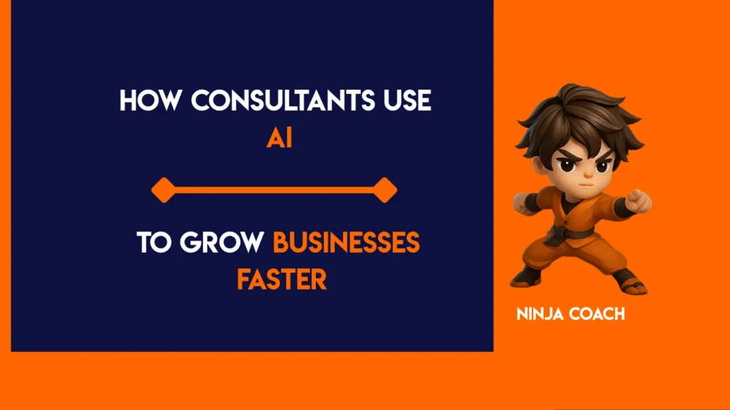 AI business consultant analyzing data dashboard for business growth strategy